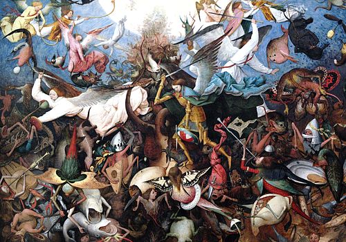 "Pieter Bruegel I-Fall of rebel Angels (merge)" by original photographs: Rama stitching:Esby - Own work. Licensed under Creative Commons Attribution-Share Alike 2.0-fr via Wikimedia Commons - http://commons.wikimedia.org/wiki/File:Pieter_Bruegel_I-Fall_of_rebel_Angels_(merge).jpg#mediaviewer/File:Pieter_Bruegel_I-Fall_of_rebel_Angels_(merge).jpg
