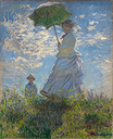 Claude Monet (French, 1840 - 1926 ), Woman with a Parasol - Madame Monet and Her Son, 1875, oil on canvas, Collection of Mr. and Mrs. Paul Mellon