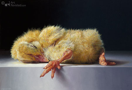 The Day-Old Chick, 2013           Oil on Panel        Adriana van Zoest